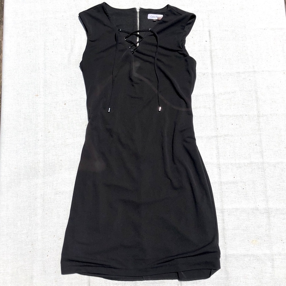 Calvin Klein Black Dress w/ Zipper Down Back!